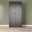 Better Home Products Harmony Wood Two Door Armoire Wardrobe Cabinet in Black