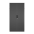 Better Home Products Harmony Wood Two Door Armoire Wardrobe Cabinet in Black