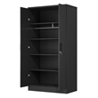 Better Home Products Harmony Wood Two Door Armoire Wardrobe Cabinet in Black