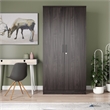Better Home Products Harmony Wood Two Door Armoire Wardrobe Cabinet in Tobacco