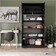 Better Home Products Harmony Wood Two Door Armoire Wardrobe Cabinet in Tobacco