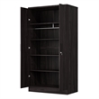 Better Home Products Harmony Wood Two Door Armoire Wardrobe Cabinet in Tobacco