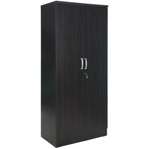 better home products harmony wood two door armoire wardrobe cabinet in tobacco