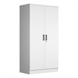 Better Home Products Harmony Wood Two Door Armoire Wardrobe Cabinet in White