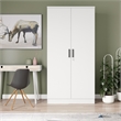 Better Home Products Harmony Wood Two Door Armoire Wardrobe Cabinet in White