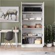 Better Home Products Harmony Wood Two Door Armoire Wardrobe Cabinet in White