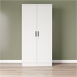 Better Home Products Harmony Wood Two Door Armoire Wardrobe Cabinet in White