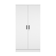 Better Home Products Harmony Wood Two Door Armoire Wardrobe Cabinet in White