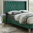 Better Home Products Alexa Velvet Upholstered Queen Platform Bed in Green