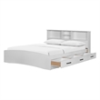 Better Home Products California Wooden Full Captains Bed in White