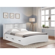 Better Home Products California Wooden Full Captains Bed in White