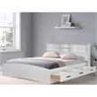 Better Home Products California Wooden Full Captains Bed in White