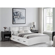 Better Home Products California Wooden Full Captains Bed in White