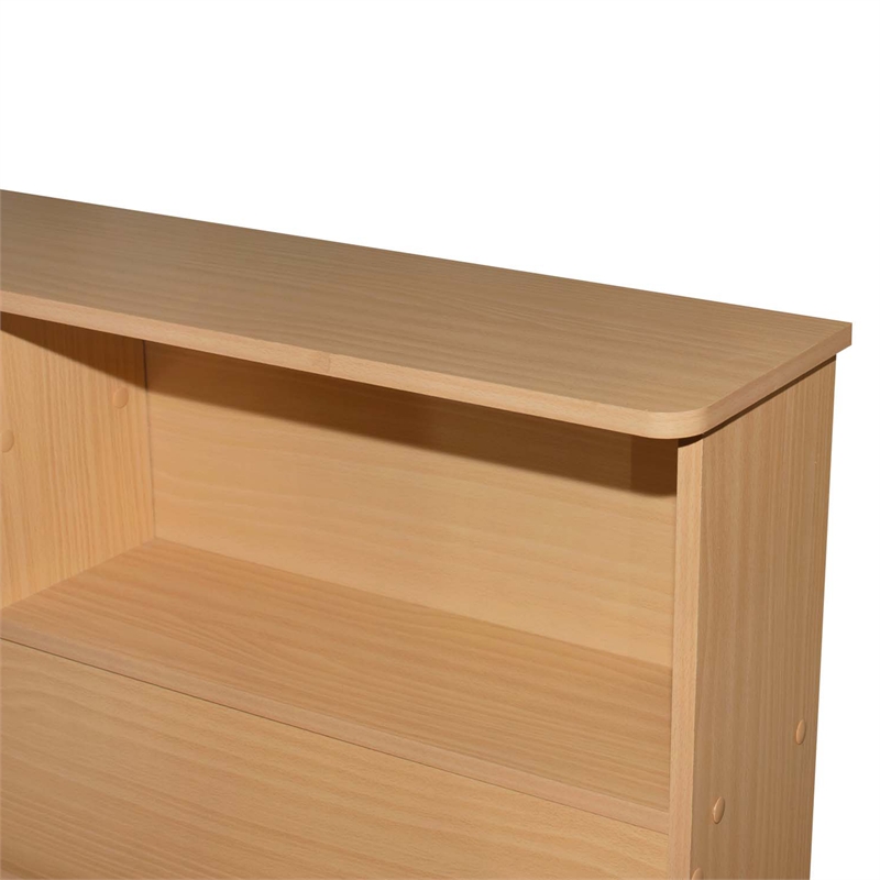 Better Home Products California Wooden Full Captains Bed in Beech (Maple)