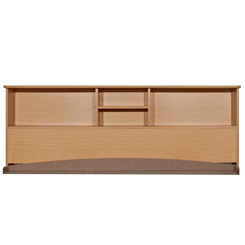 Better Home Products California Wooden Full Captains Bed in Beech (Maple)