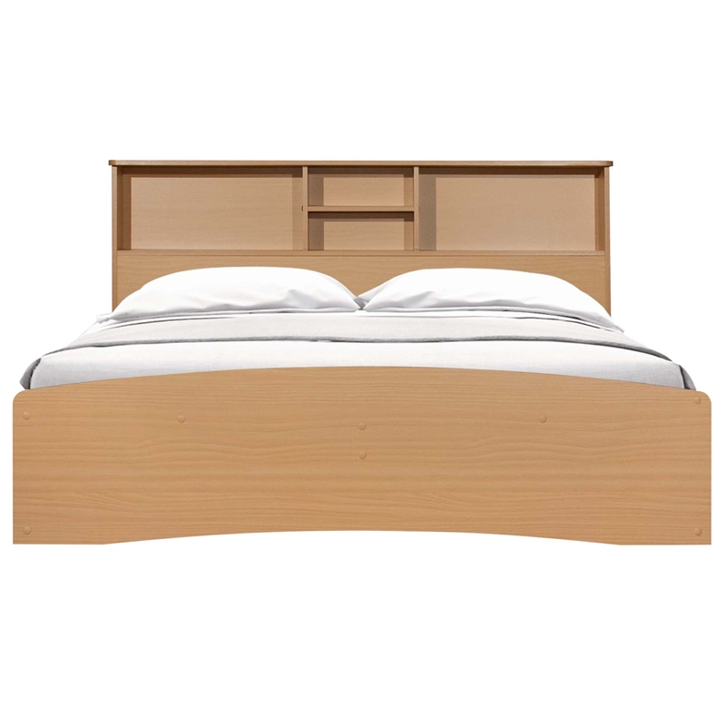 Better Home Products California Wooden Full Captains Bed in Beech (Maple)