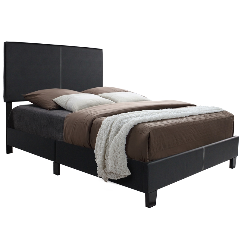 Better Home S Nora Faux Leather, Nora Natural Queen Metal And Wood Platform Bed Frame