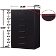 Better Home Products Liz Super Jumbo 6 Drawer Storage Chest Dresser in Black