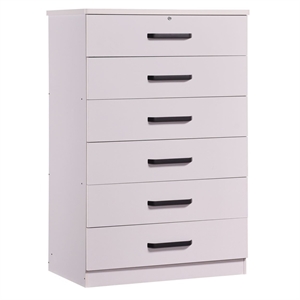 better home products liz super jumbo 6 drawer storage chest dresser in white