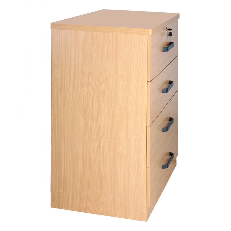 Better Home Products Liz Super Jumbo 4 Drawer Storage Chest Dresser Beech Maple