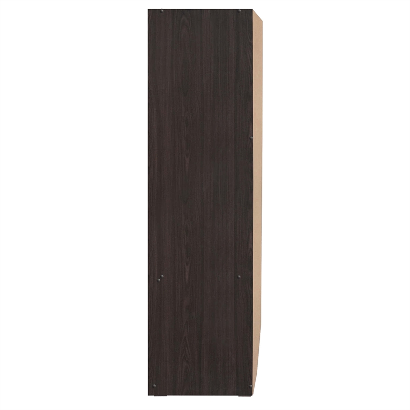 Better Home Products Sarah Modern Wood Double Sliding Door Armoire in Tobacco