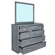 Better Home Products Majestic Super Jumbo 9-Drawer Double Dresser in Gray