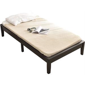 better home products stella solid pine wood twin platform bed frame in black