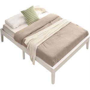better home products stella solid pine wood twin platform bed frame in white