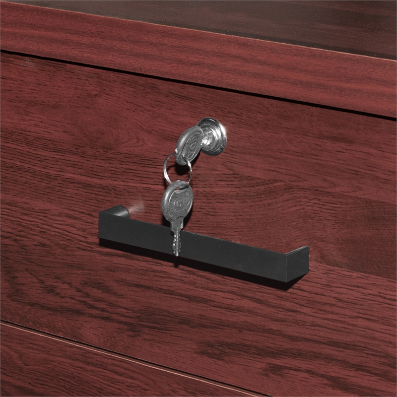 Better Home Products Cindy 7 Drawer Chest Wooden Dresser with Lock in Mahogany