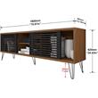Better Home Products Frizz Mid-Century Modern TV Stand for 70 Inch TV in Walnut