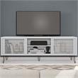 Better Home Products Frizz Mid-Century Modern TV Stand for 70 Inch TV in White