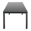 Better Home Products Elliott Tempered Glass Metal Dining Table in Black