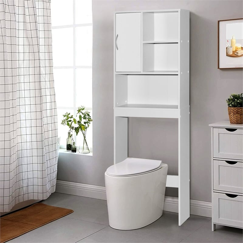 Better Home Products Ace Over the Toilet Storage Organizer in White