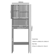 Better Home Products Ace Over the Toilet Storage Organizer in White