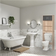 Better Home Products Ace Over the Toilet Storage Rack in Natural Oak & Dark Gray