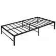 Better Home Products Lily Foldable Welded Black Metal Platform Bed Frame Twin