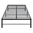 Better Home Products Lily Foldable Welded Black Metal Platform Bed Frame Twin