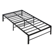 Better Home Products Lily Foldable Welded Black Metal Platform Bed Frame Twin