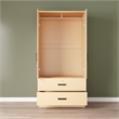 Better Home Products Grace Armoire Wardrobe with Mirror & Drawers Beech (Maple)