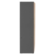 Better Home Products Sarah Modern Wood Double Sliding Door Armoire in Dark Gray