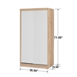 Better Home Products Modern Wood Double Sliding Door Wardrobe