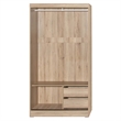 Better Home Products Modern Wood Double Sliding Door Wardrobe