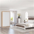 Better Home Products Modern Wood Double Sliding Door Wardrobe
