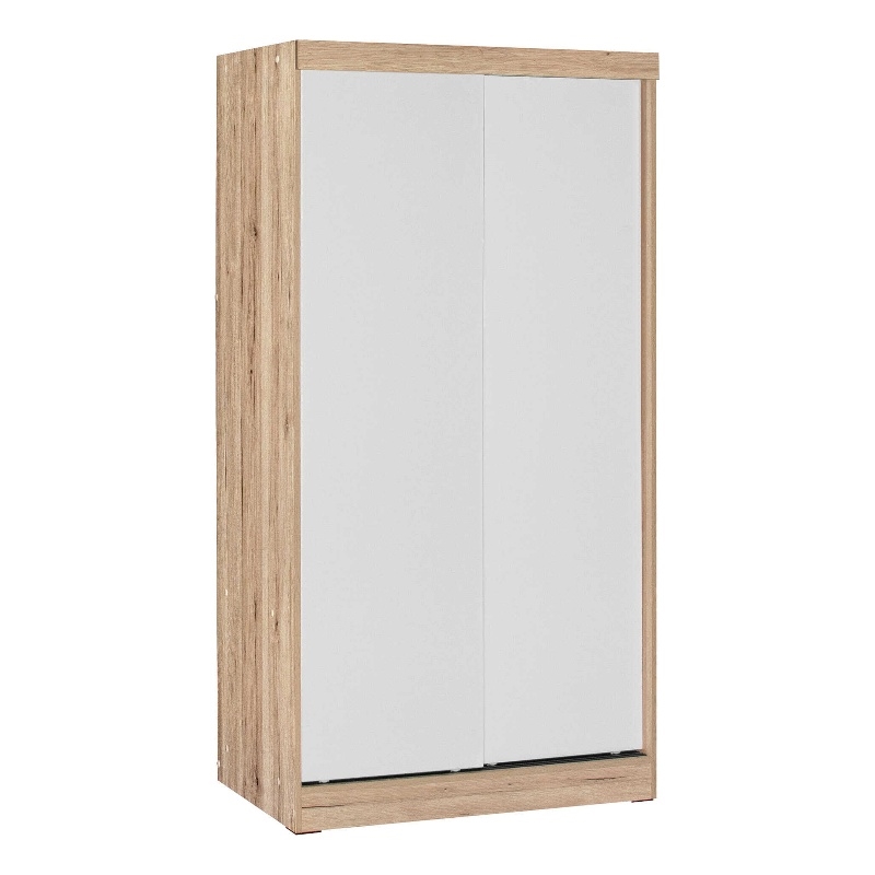 Better Home Products Modern Wood Double Sliding Door Wardrobe