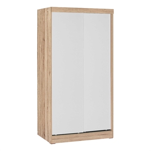 better home products modern wood double sliding door wardrobe