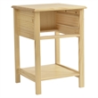 Better Home Products Solid Pine Wood 2 Drawer Nightstand in Natural