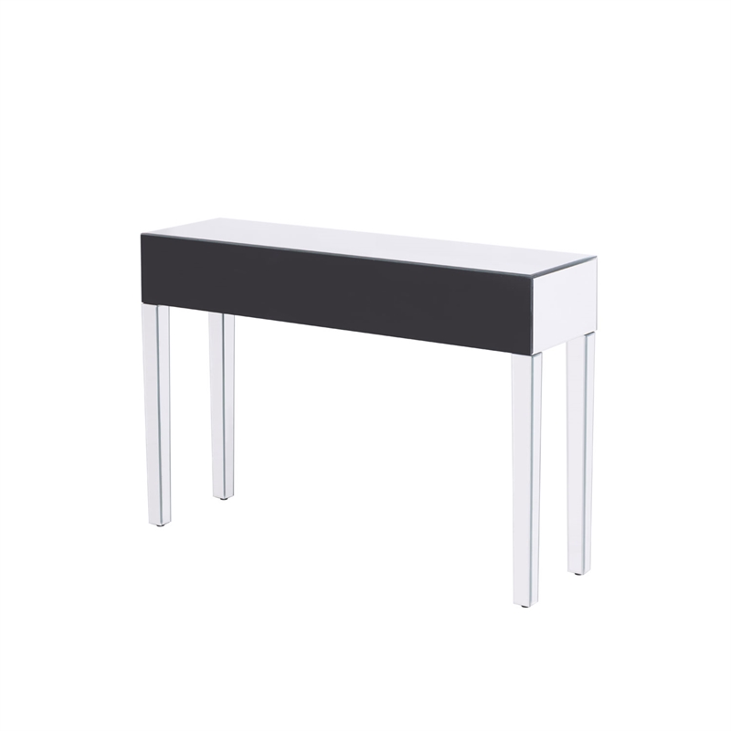 Better Home Products Mirrored Vanity Table Mirrored Console Table with 3 Drawers