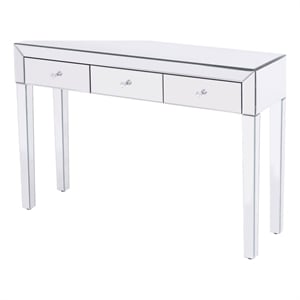 Better Home Products Mirrored Vanity Table Mirrored Console Table with 3 Drawers