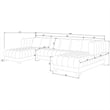 Better Home Products Marigold U-Shaped Velvet Sectional Sofa in Gray