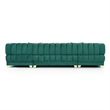 Better Home Products Marigold U-Shaped Velvet Sectional Sofa in Green